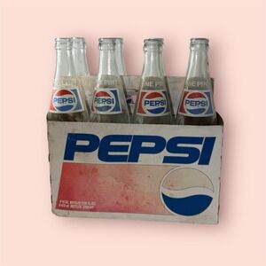 Vintage 1 Pint/16 Fl Oz Pepsi Glass Bottle - 8‎ Pack